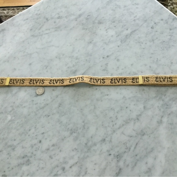 Vintage Elvis Elasticized Belt, circa 1970s - Picture 2 of 6